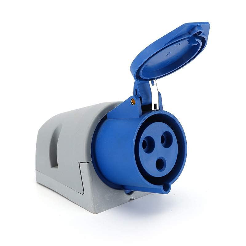 IEC60309 Waterproof CEE Industrial Connector Socket 3Pin 16A 250V 2P+E IP44 (Type-4）