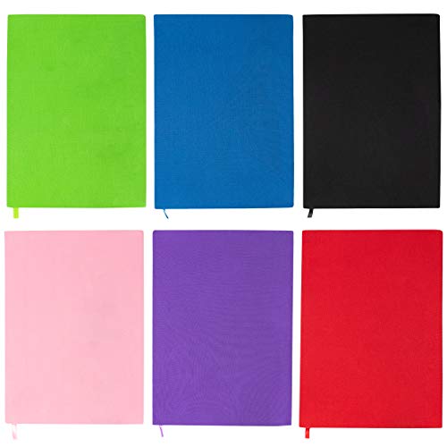 Cubiertas de Libros Kraftex [paquete de 6] Cubiertas para Libros de Tapa Dura, Libros de Tapa Blanda, Cubiertas para Libros de Texto. Lavables, Duraderas con Etiquetas Adhesivas Gratis (Grande)