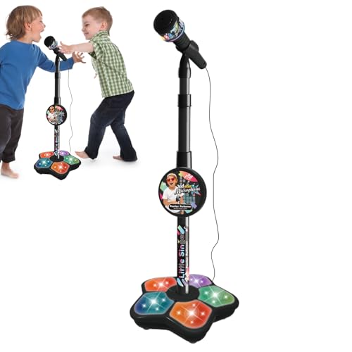 Supporto regolabile in altezza: regola facilmente l'altezza del supporto del microfono per adattarlo ai bambini. Questo supporto è per bambini di tutte le età e dimensioni. Soddisfa tutte le loro esigenze e dà loro la libertà di cantare, ballare e giocare comodamente.
