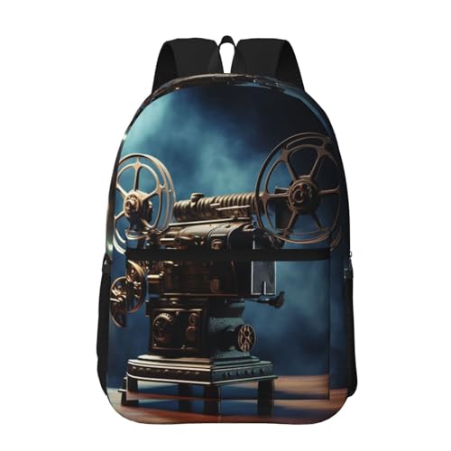 Mochila de viaje Old Movie Projector para mujeres y hombres, funda para laptop de 15.6 pulgadas, impermeable para trabajo y negocios