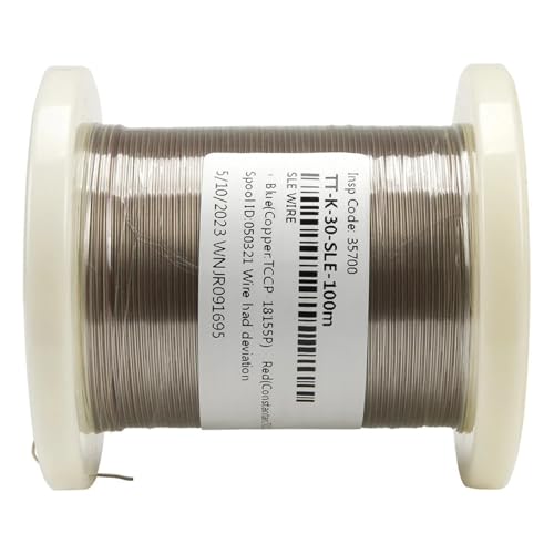 Cable de termopar tipo T para sensor de temperatura, PFA sólido 30AWG en rollo de 100 m 2