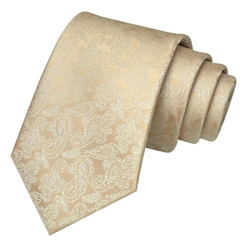Image of JEMYGINS Mens Tie and Pocket Square,Lapel Pin,Cufflinks,Tie Clip Sets with Gift Box 5PCS