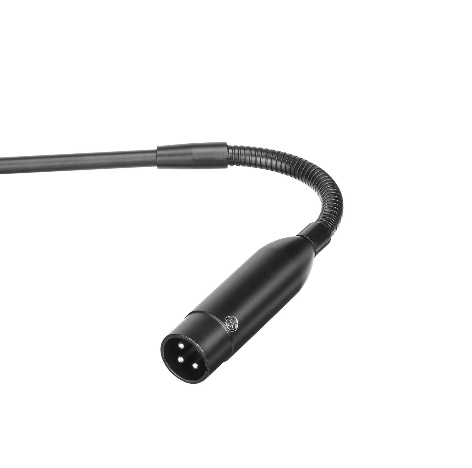 BOYA Micrófono Condensador de Cuello de Cisne de 18 Pulgadas Ajustable con Cuello de Cisne XLR con Base botón silencioso, indicador LED para videoconferencias, conferencias, reuniones BY-GM18CB