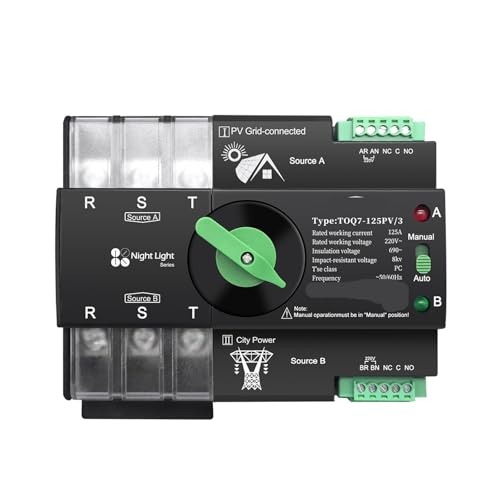 Interruptor de transferencia automática para mantener la luz constante en casas y negocios