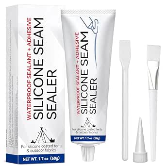50g Tent Seam Sealer Waterproof, High Strength Seam Sealer, Tent Repair Kit, Flexible Sealant Adhesive for Tents, Jackets, Sleeping Pads and Outdoor Fabric