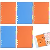 Contenu de L'emballage : Vous recevrez 25 feuilles intercalaires a5 6 anneaux réparties en 5 paquets. Chaque paquet contient 5 intercalaires de couleurs différentes, chaque feuille possédant un emplacement d'étiquette différent. Chaque feuille fogli divisori a5 comporte 6 trous, compatibles avec la plupart des classeurs A5. La quantité généreuse vous permet de classer facilement divers documents, améliorant ainsi considérablement votre productivité