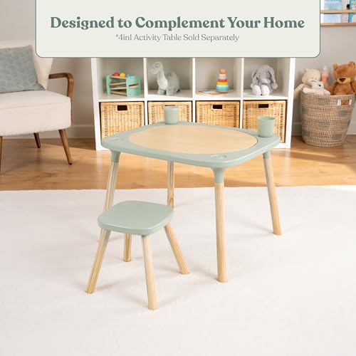 Active Tots Wooden Indoor Toddler Stool Montessori-Inspired Solid Pinewood Seat with Child-Safe Finish Ergonomic, Durable, and Easy to Store Perfect with 4-in-1 Wooden Table Ages 18 Months+ - Image 5