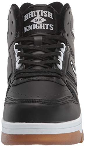 British Knights Mens Kings Sl Classic Mid Top Fashion Sneaker, Black/White/Gum, 10 Us #TOP1