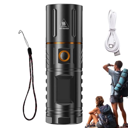 Lampe de poche super lumineuse à lumens élevés et zoom télescopique pour extérieur