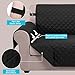 U-NICE HOME Reversible Sofa Cover Couch Cover for Dogs with Elastic Straps Water Resistant Furniture Protector for Pets Couch Cover for 3 Cushion Couch (Sofa, Black/Black)