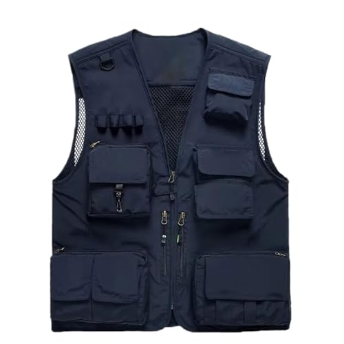 Gilet de pêche multifonction pour homme avec poches amovibles