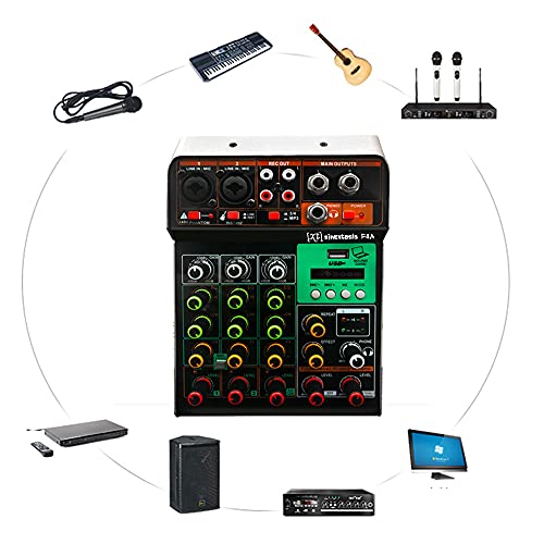 Sinextesis Mini-mixer, 3 kanalen, MP3, USB, Bluetooth, met analoog echo-effect, LCD-display, tweeband-equalizer, Fx… - Image 7