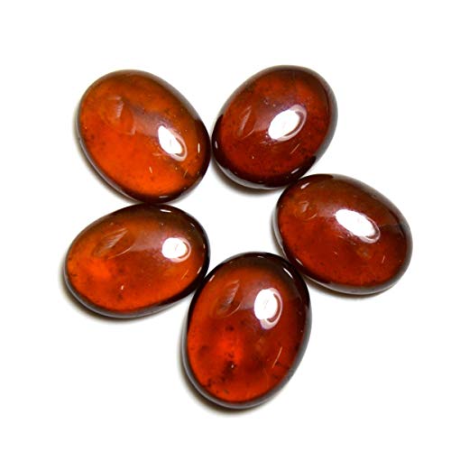 Hessonite ovale pour astrologie lot de 5 pierres naturelles de protection Rahu