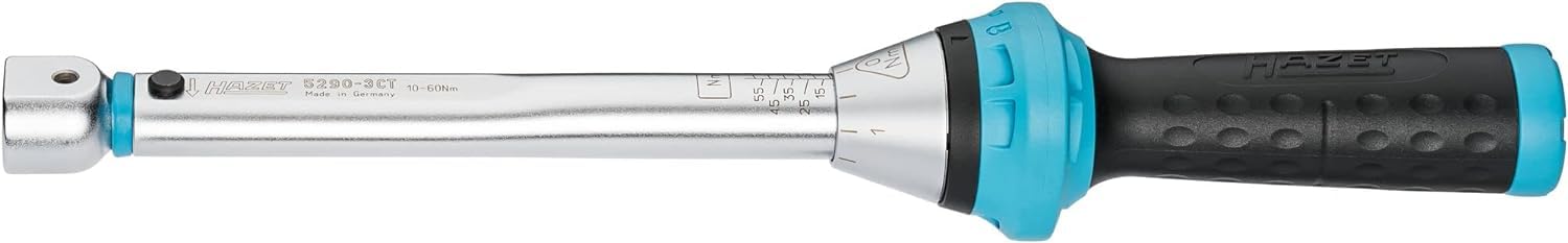 Llave dinamométrica HAZET 5290-3CT I salida: cuadradillo 9 x 12 mm, tolerancia: 3% I llave dinamométrica de fácil manejo con elemento de pandeo