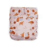 avo+cado Cosy Stoffwindel-Überhose für Neugeborene 3-7 kg – Waschbar, Auslaufsicher mit Fleece und Doppelten Beinbündchen – Kompatibel mit Prefolds, Bambuseinlagen und Mullwindeln (Füchse)