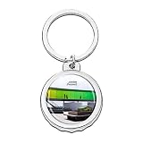 Hqiyaols Keychain Dänemark Aros Aarhus Kunstmuseum Cap Flaschenöffner Schlüsselbund Creative Kristall Rostfreier Stahl Schlüsselbund Reisen Andenken