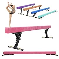 SportBob Schwebebalken Kinder Klappbar 244cm, 5 Höhen Einstellbar, Hohe und Niedrige Ebene, Balken Turnen Balancierbalken für Zuhause Outdoor Indoor Training, Gymnastikbalken Trainingsgeräte mit Bein