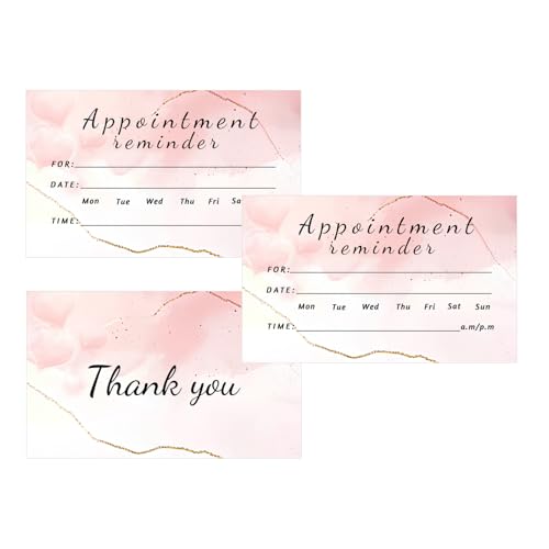 200 Pcs Appointment Reminder Cards Kraft Style Business Bulk Your Next Appointment Cards for Hair Salon Dental Office Massage Therapist Medical Doctor Follow-Up Pet Grooming (pink)