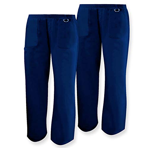 MISEMIYA - PANTALÓN SANITARIOS MUJER UNIFORMES LABORATORIOS UNIFORMES DENTISTAS VETERINARIA MÉDICOS ENFERMERAS - Ref.708 - M, Azul Marino