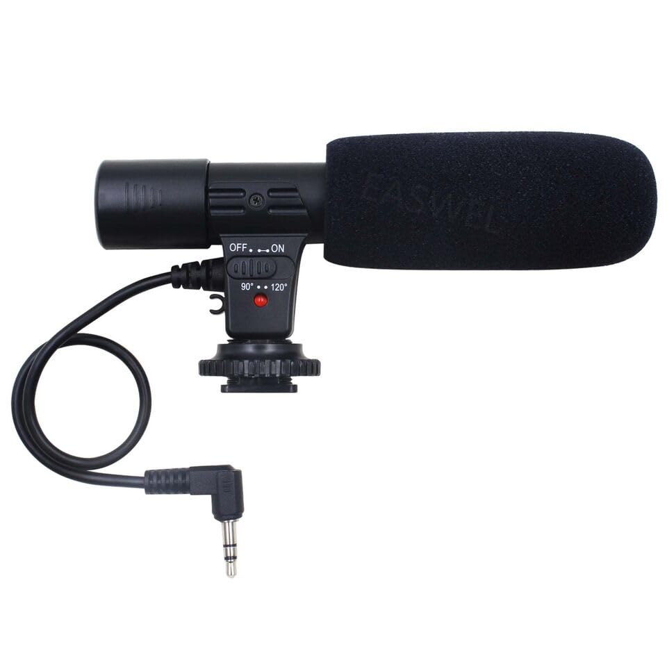 3.5mm DV Stereo Microphone Mic Fit for Canon Camcorder LEGRIA HF G10 HF M41 HF S21
