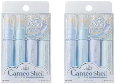 8 rotuladores estilo brillante y hermoso para niñas, marcador especial para estudiantes, bolígrafo colorido, bolígrafo de mano, serie rosa perla,