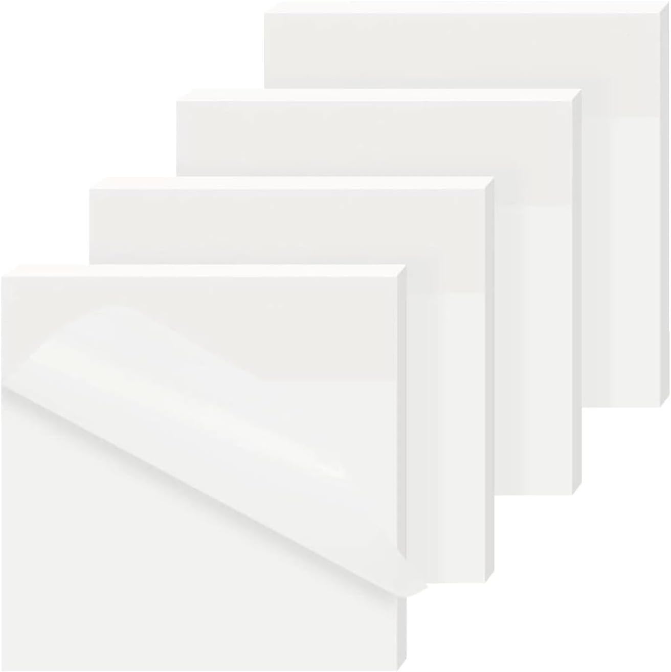 200 Pcs Transparent Sticky Notes, Transparent Self Adhesive Removable Notes, Perfect for Studying Writing Annotating Message in Text Books, Office, School (75x75mm)