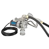 GPI - EZ-8 12v Fuel Transfer Pump, Manual Shut-Off Nozzle, 8 GPM Fuel Pump, 10' Hose, Power Cord, Ad