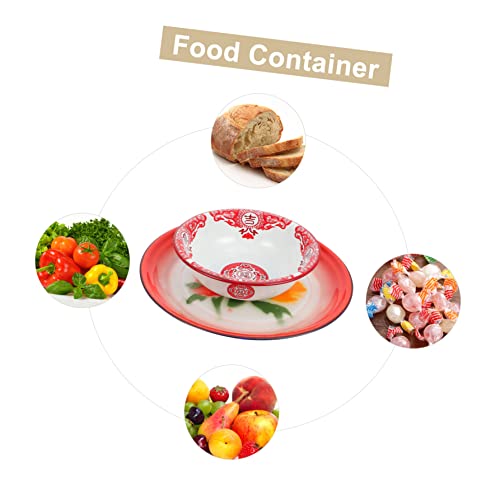 Abaodam 2 Pçs Potes Colo Retrô Macarrão Esmaltado Para Casa Prato De Flores Decorativo Estilo Vintag