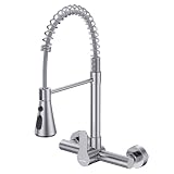 Hurran Wall Mount Kitchen Faucet, Commercial Utility Sink Faucet
