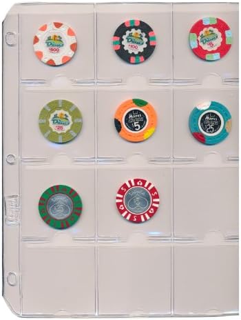 Spinettis (5) Poker Chips Pages for 12 Chips