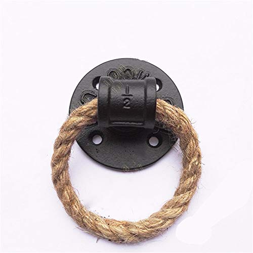 WanJiaMen'Shop Anneaux de Chute de Corde Rugueuse Moderne poignée Simple Tirez canapés en Fer Tirez poignée heurtoir de Porte en Bois déplier Installer, 7cm Cover