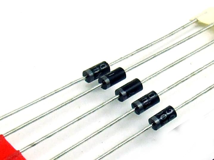 POPESQ® 5 pz. x Diodo Raddrizzatore 1N4007 (1N4001, 1N4002, 1N4003, 1N4004, 1N4005, 1N4006) 1A 1kV THT #A6570