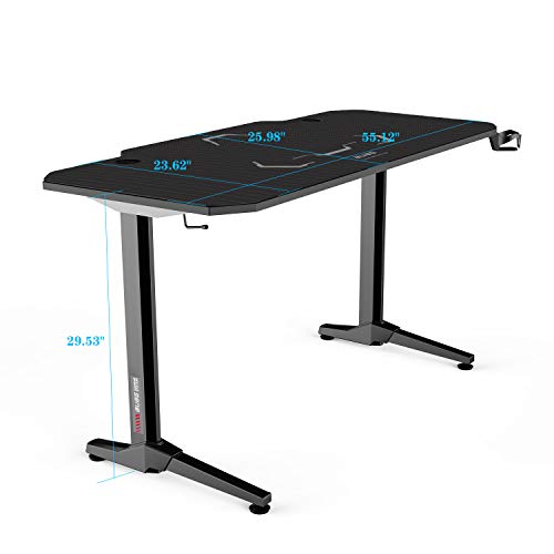 AuAg 55 inch Racing Style Gaming Desk Computer Desk Workstation T