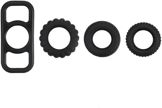 Male Featured Silicone Ring 4pcs Set for Vitality Awakening