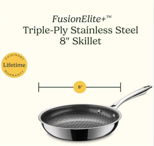 [AC] $38.90* | 8" Cuisinart FusionElite+ Nonstick Tri-Ply Stainless Steel Skillet - image 7