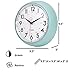 Kiera Grace Wall Clock, 9.5 Inch, Retro Mint ClassicWall Clocks Battery Operated, Vintage Silent Non Ticking Home Decor for Living Room, Kitchen, Bathroom