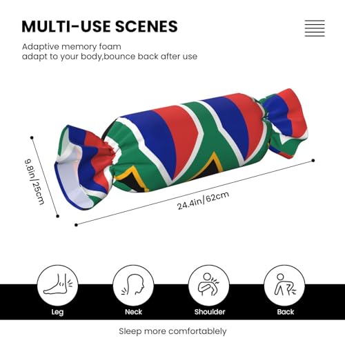 Almohada con diseño Bandera Sudáfrica 62 cm x 25 cm miniatura 3