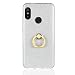 Produktbild Everainy Kompatibel für Xiaomi Redmi 6 Pro/Xiaomi Mi A2 Lite Hülle Silikon Gummi Cover mit Ring 360 Grad Ständer Hüllen Handyhülle Stoßfest TPU Stoßstange Schutzhülle (Weiß)