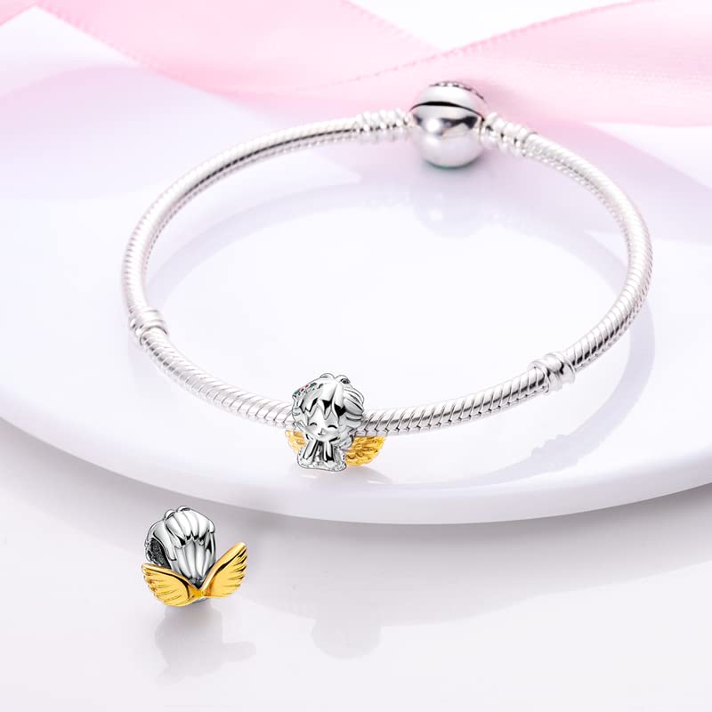 Charms Abalorios Colgante para mujer, plata de ley 925, compatible con pulseras y collares Pandora, compatible con pulseras europeas para mujeres y niñas