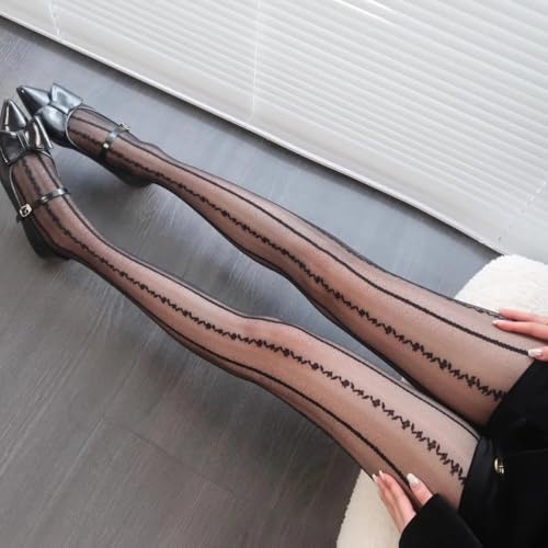 Image of Benefeet Sox Womens Sheer Tights Girls Floral Patterned Sheer Nylon Pantyhose Stockings Silky Party Lolita Tights Gifts