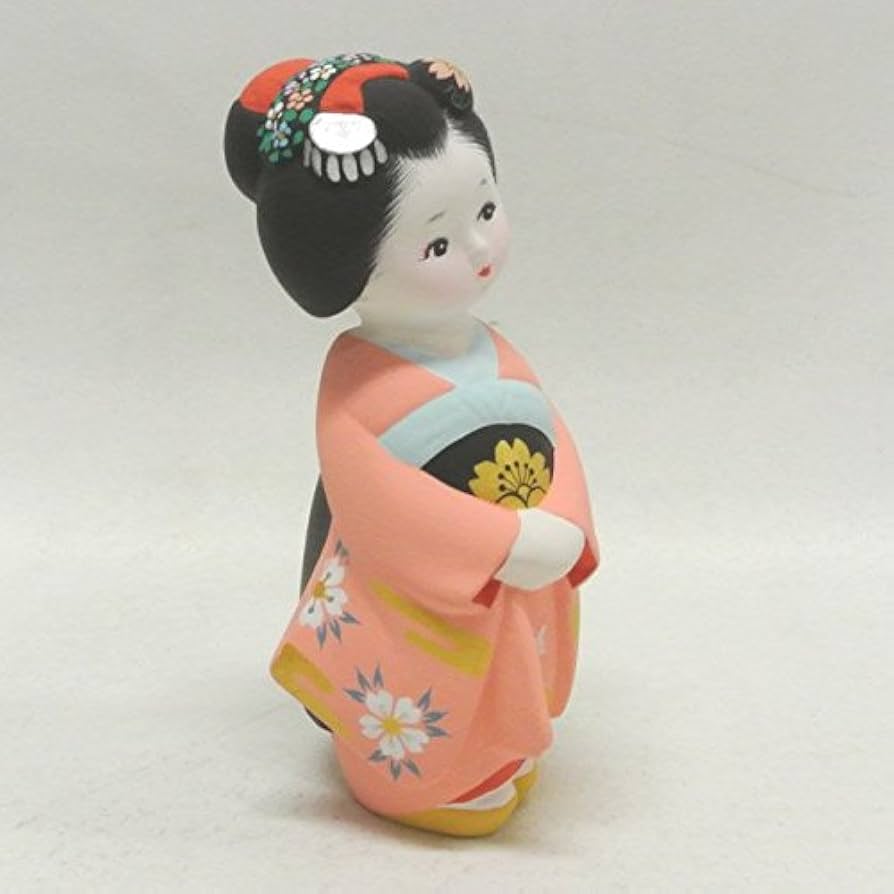 Amazon.co.jp: 博多人形 童物 舞妓 源慶作 (ピンク色) : ホーム
