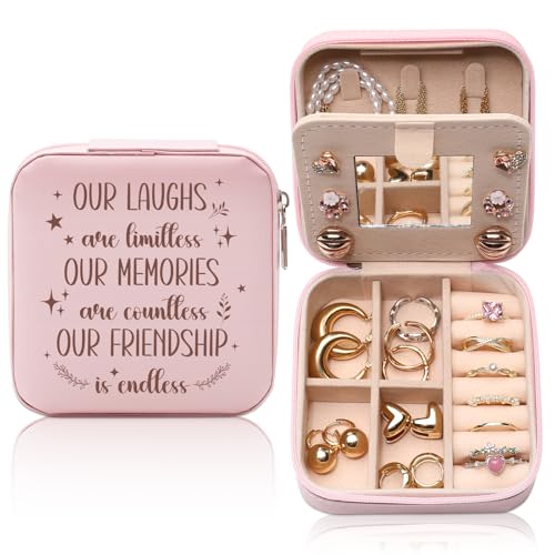 Friendship Gifts for Women Girls, Friend Travel Jewelry Box with