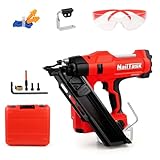 Nailtask 34° Electric Cordless Framing Nail Gun Dual Mode 3 1/2 Inch Pin Nailer Cordless Metal Roofing Set for Construction Furniture Wood Depth Adjust Brushless Motor Power Tools (Without Battery)