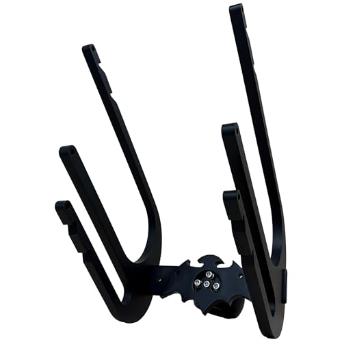 XnoKrifa SurfWing Wakesurf Rack for Boat Tower Surfboard/Wakesurf Board Holder with Wide Surf Slot + Wake Slot Fits Surf Style Hybrid Skim and Wakeboards (Black)