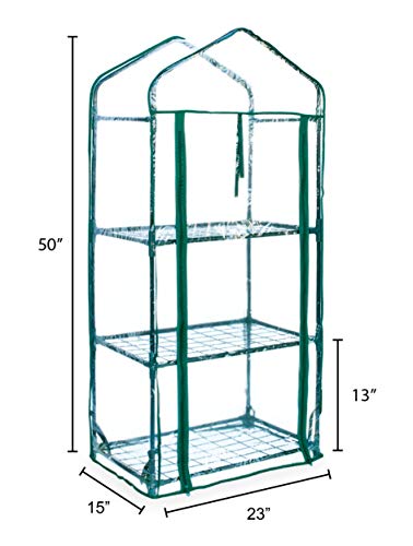 Topline 3-Tier Mini Garden Greenhouse With Zipper Openings - 23 Inch #TOP4