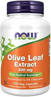 NOW Supplements, Olive Leaf Extract 500 mg, Free Radical Scavenger*, 120 Veg Capsules