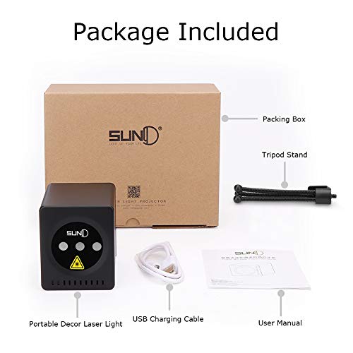Suny PLB-X080RGB Mini Portable Cordless Stage Lights Rechargeable 8 Rgb Patterns Gobo Projector Sound Activated Music Dj Party Lights thumb #8