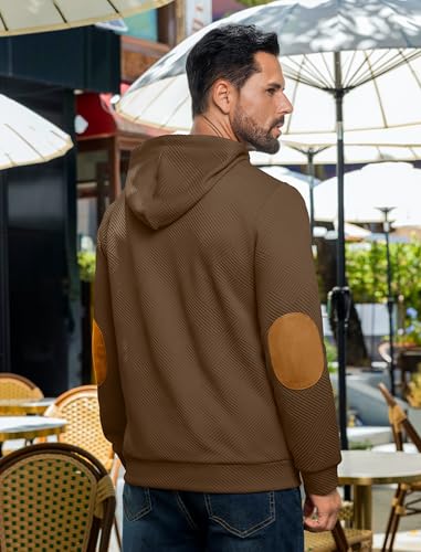 Vssjavun Mens Hooded Sweatshirt Casual Long Sleeve Drawstring Hoodie Pullover Sweatshirts