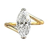 Matériau : nos bagues en or diamant pour femme garantissent un lustre durable, une durabilité et un confort à ajuster. Fabriquées en argent sterling S925 de haute qualité plaqué or 18 carats, hypoallergénique, ne ternit pas facilement, exemptes d'éléments nocifs comme le nickel, le plomb et le cadmium