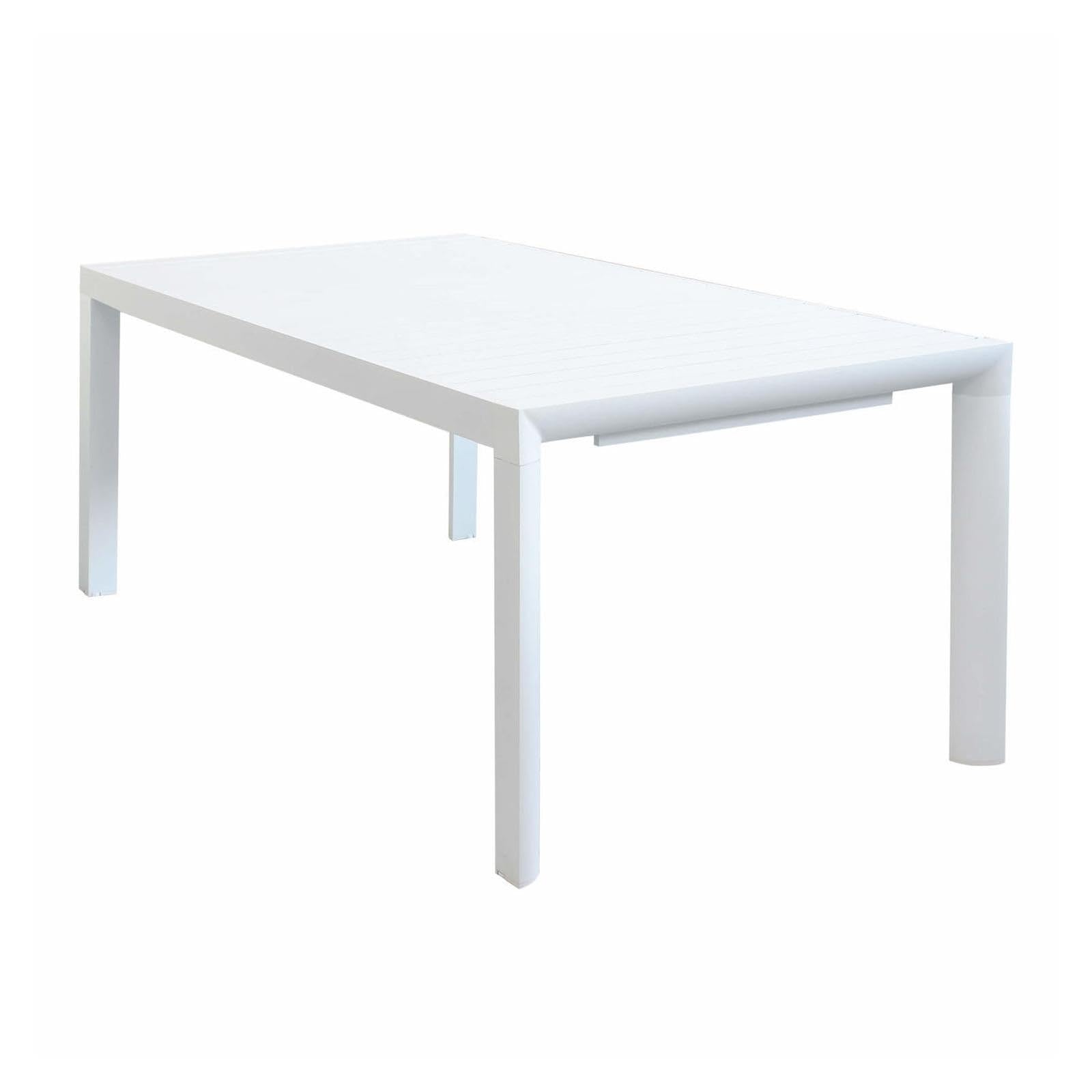 Decor Space Tavolo allungabile Sydney in alluminio Bianco telescopico per esterno (225-300 cm/Tavolo)